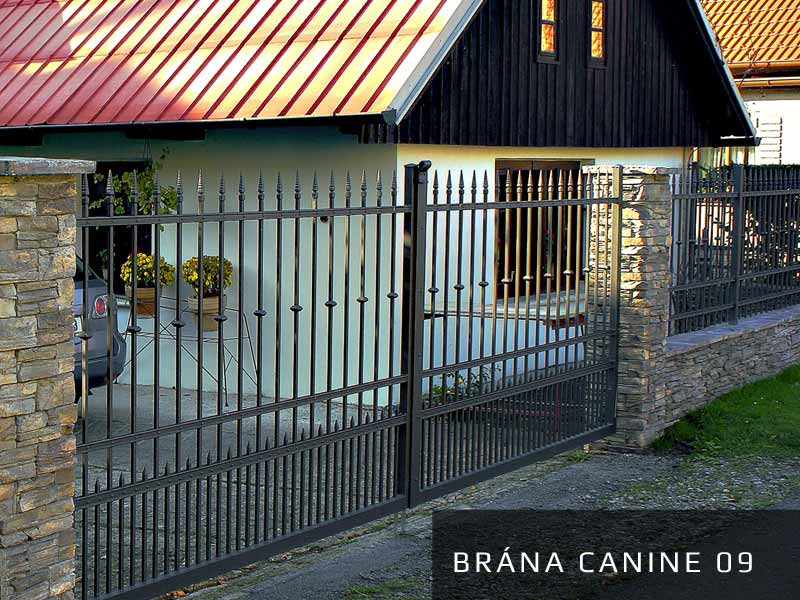 Kovaná brána Canine 9